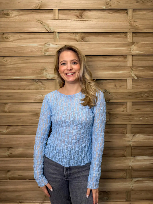 Spitzenoberteil "Lina" Hellblau