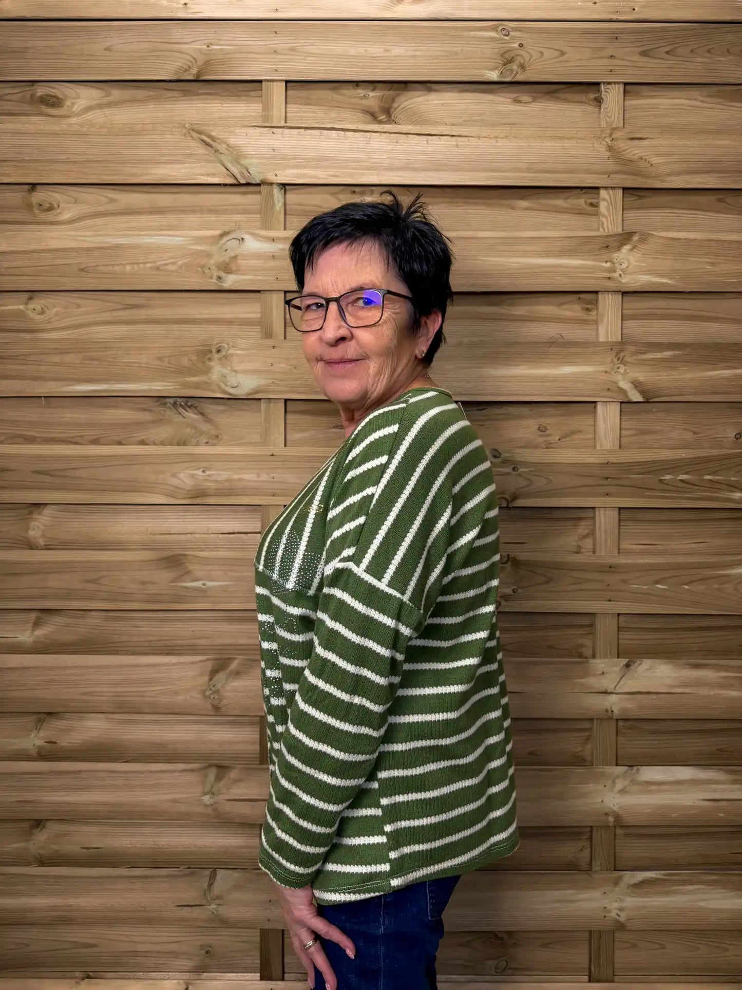 Shirt "Stripe Mix" Grün