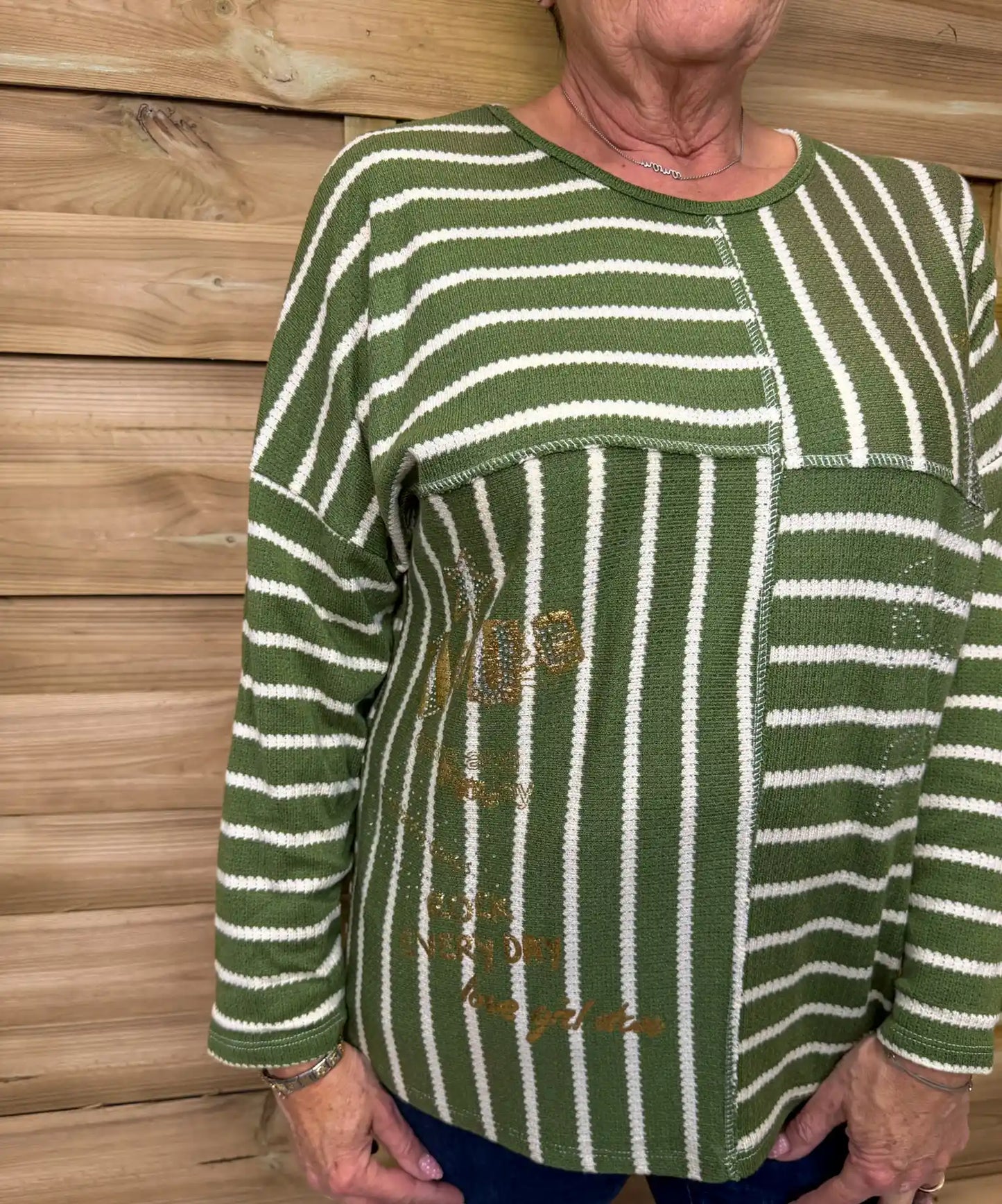 Shirt "Stripe Mix" Grün