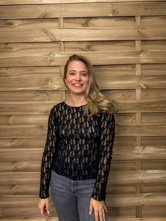 Spitzenoberteil "Lina" Schwarz