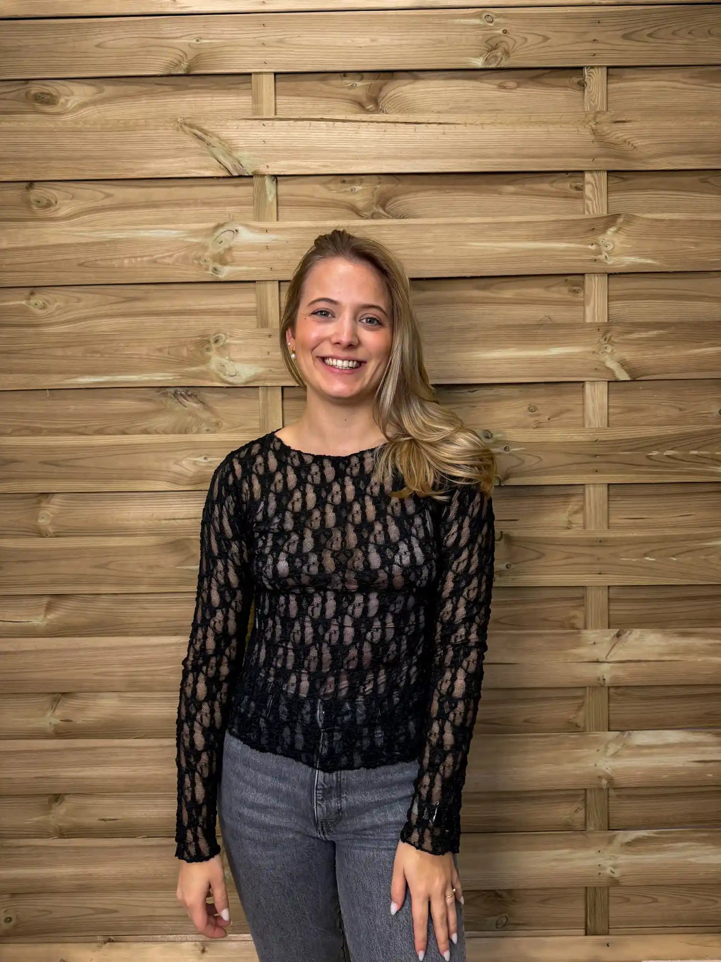 Spitzenoberteil "Lina" Schwarz