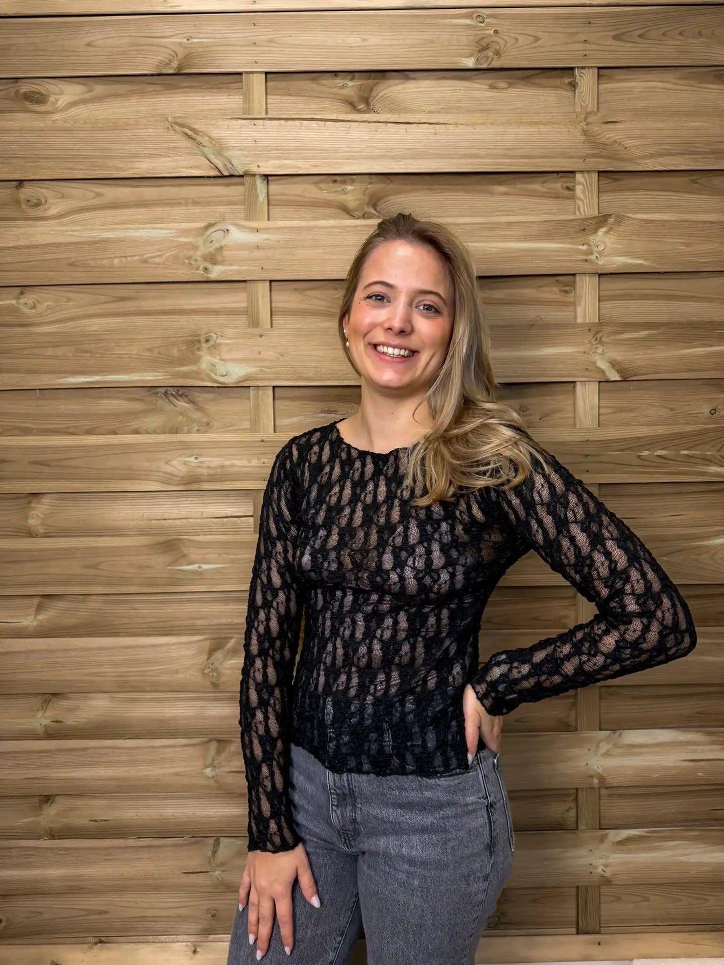 Spitzenoberteil "Lina" Schwarz