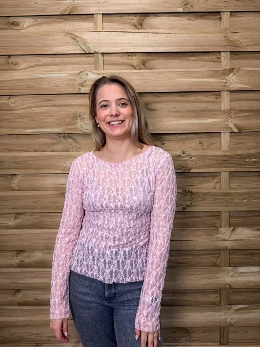 Spitzenoberteil "Lina" Rosa