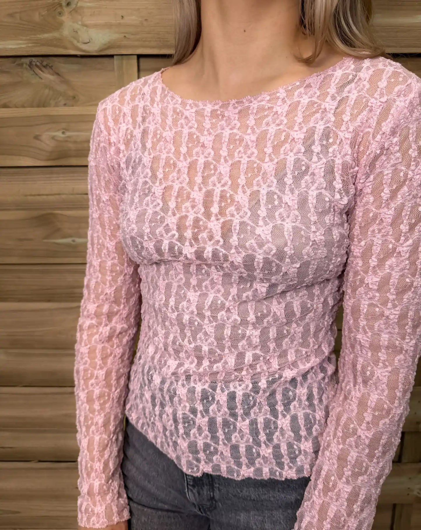 Spitzenoberteil "Lina" Rosa