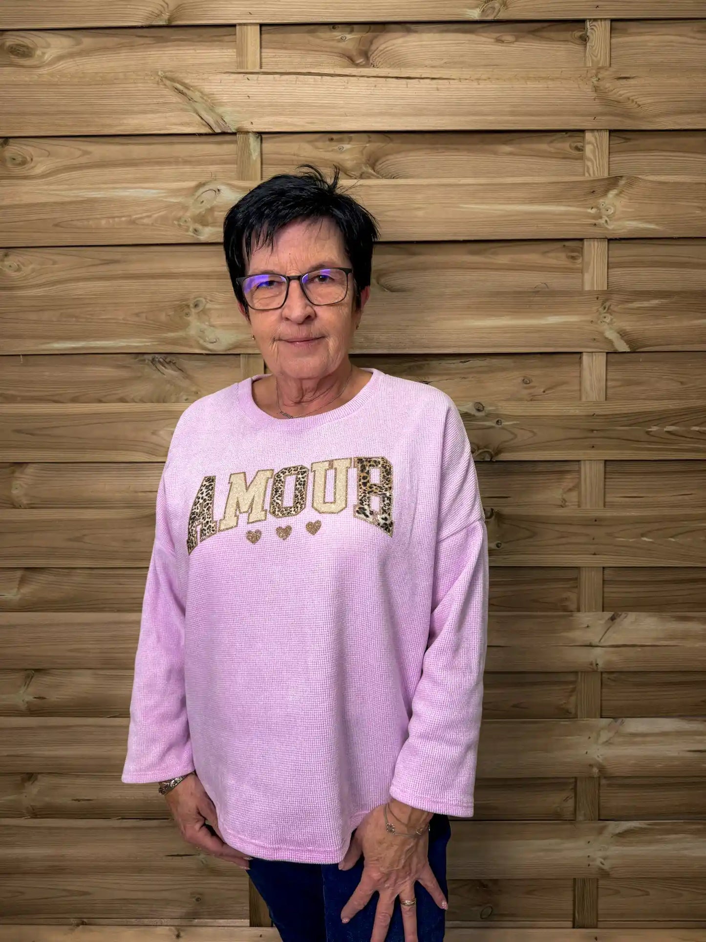 Pullover "Amour" Rosa