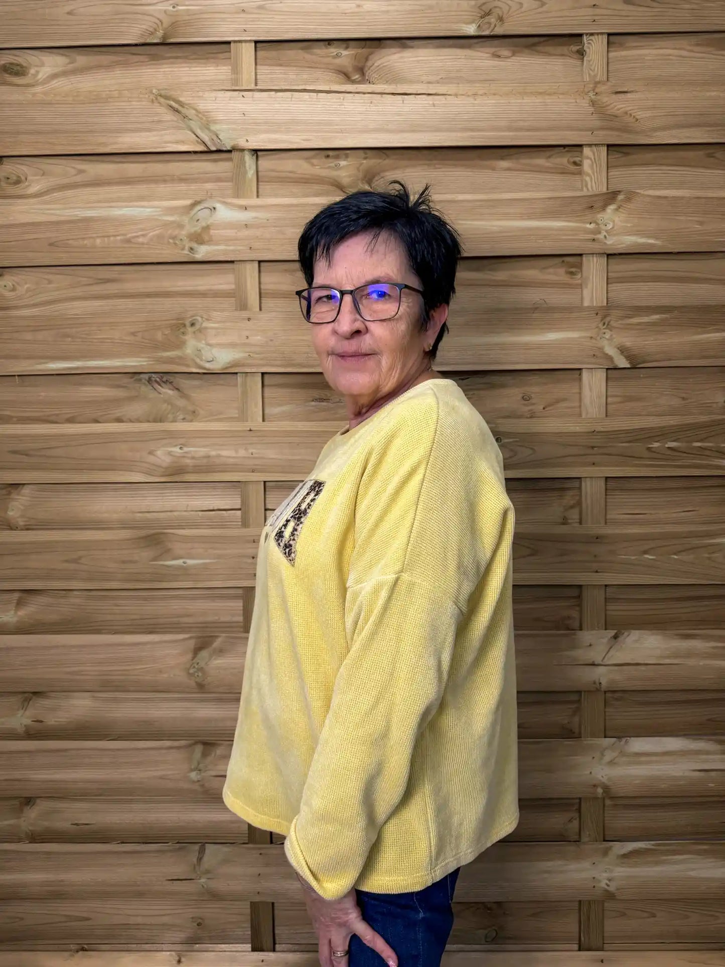 Pullover "Amour" Pastellgelb