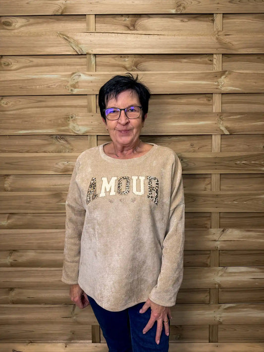 Pullover "Amour" Taupe