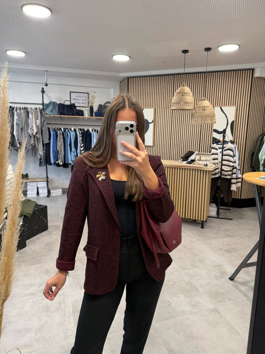 Blazer "Goldblume" Weinrot