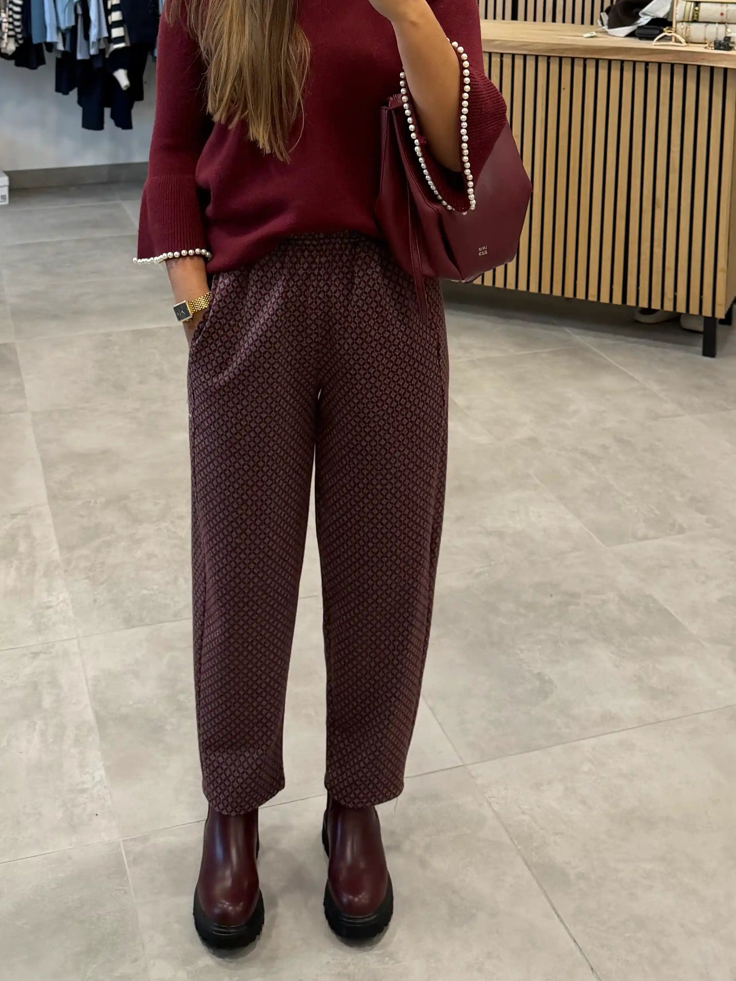 Hose "Geoautumn" Grau