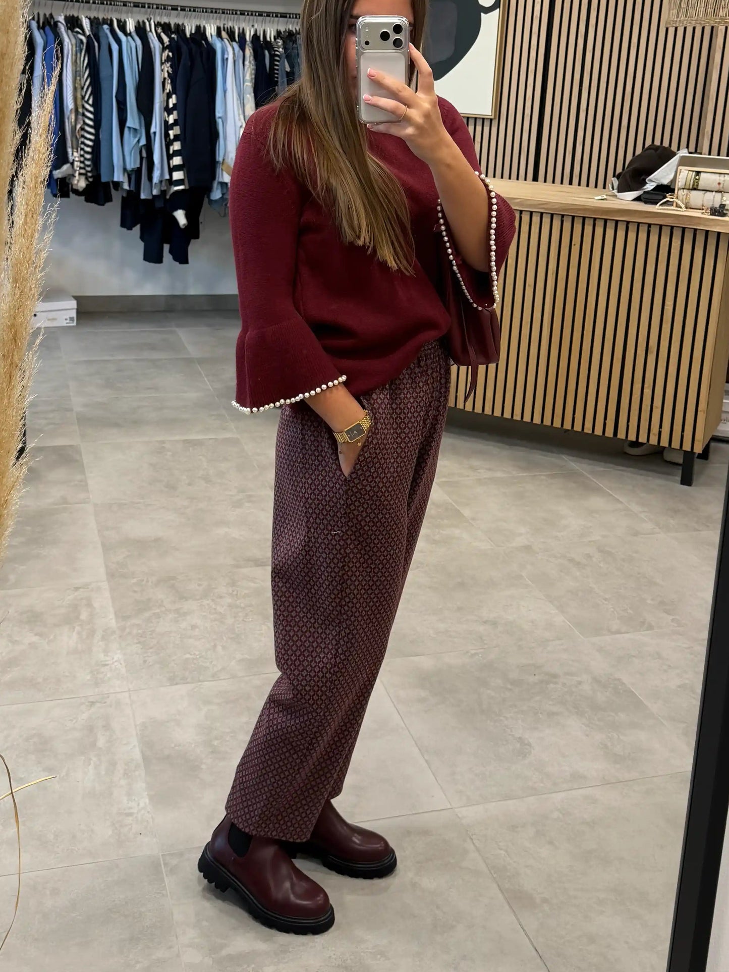 Hose "Geoautumn" Grau