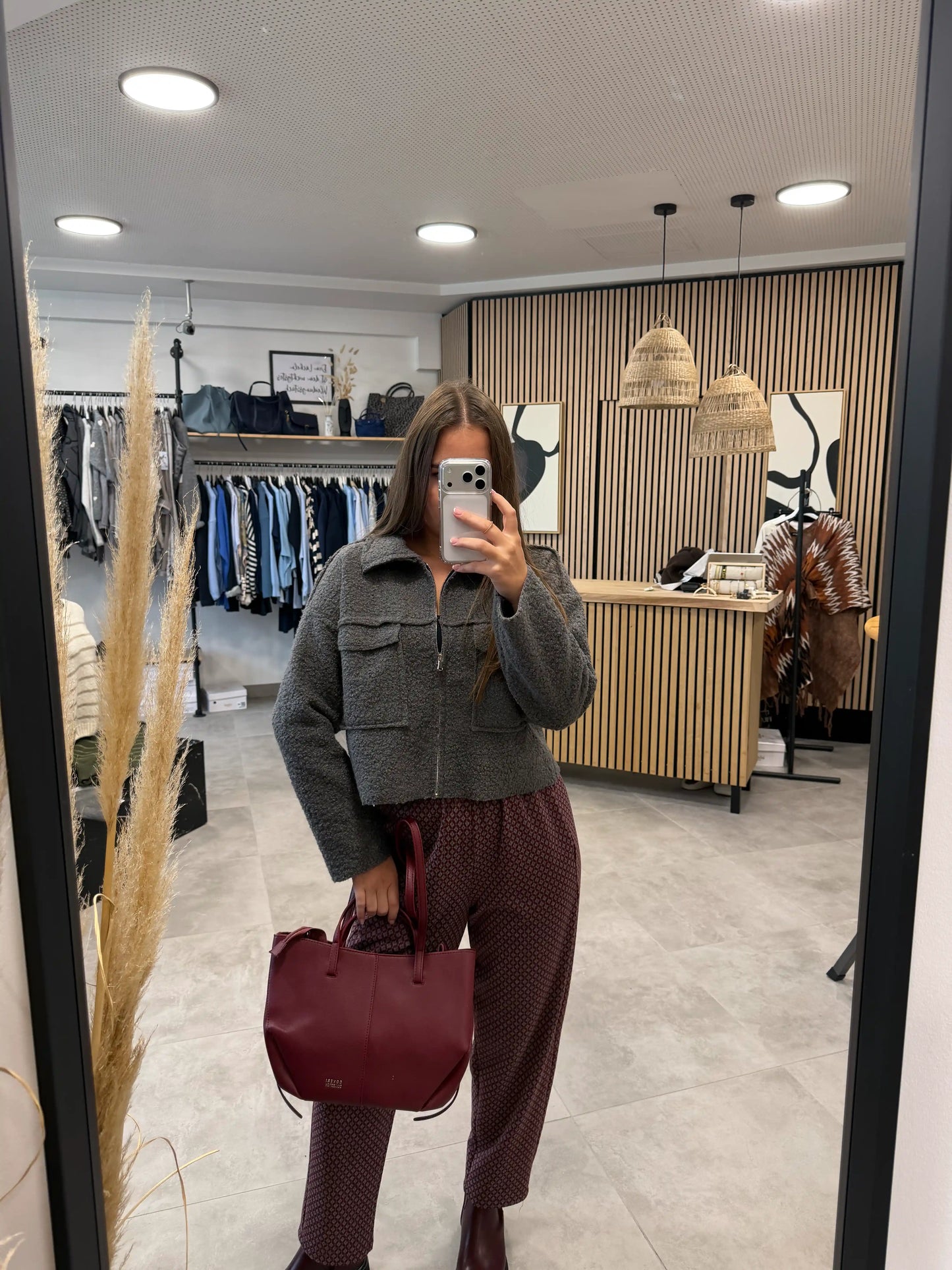 Teddyjacke Grau