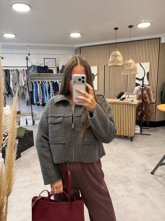 Teddyjacke Grau