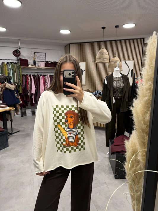 Baumwollsweatshirt "French Dachs"