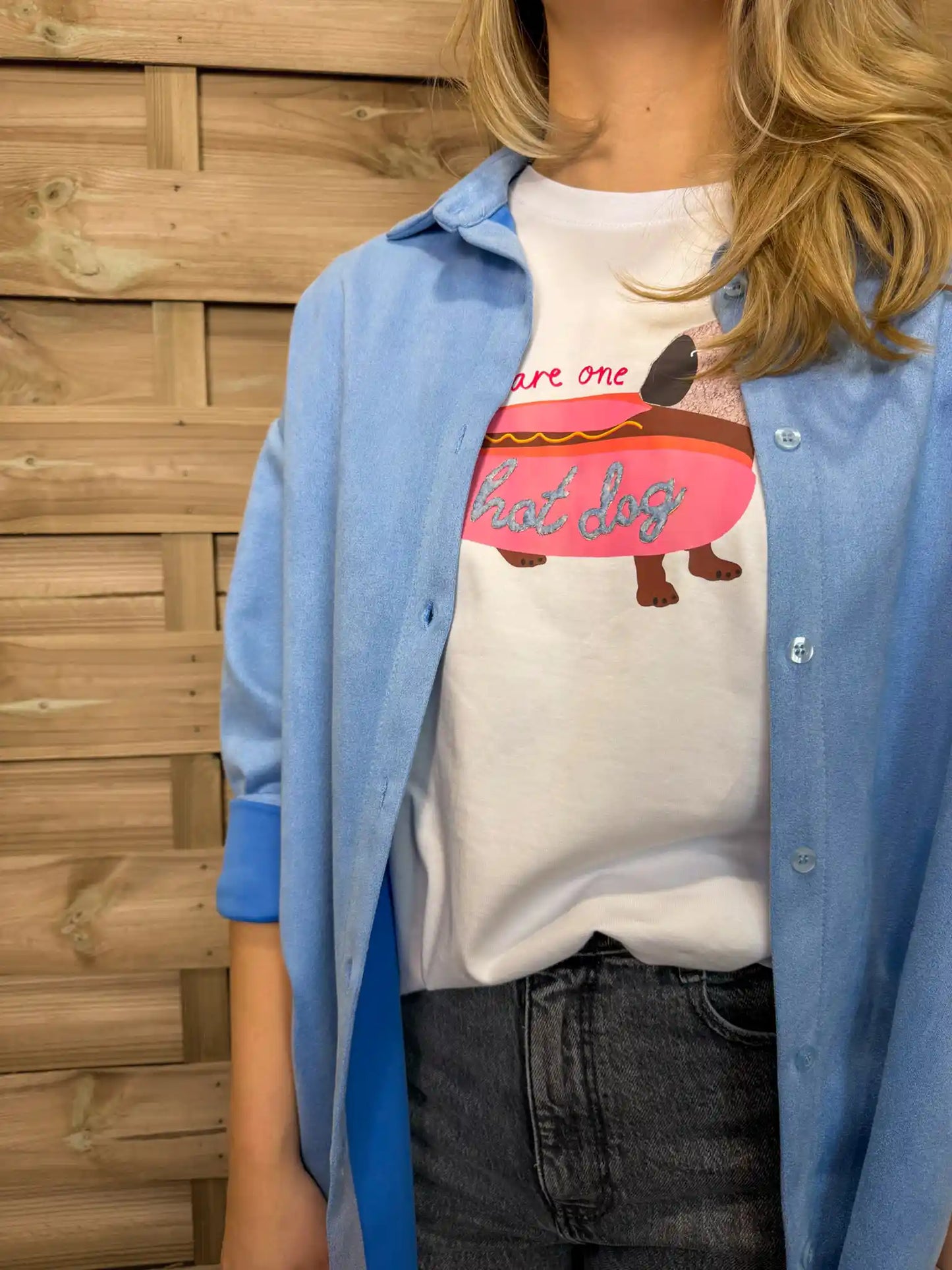 Overshirt "Velvet" Hellblau