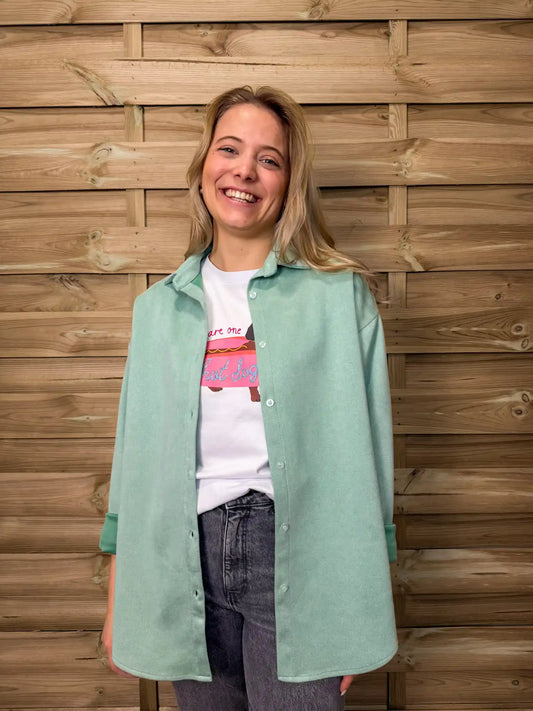 Overshirt "Velvet" Grün