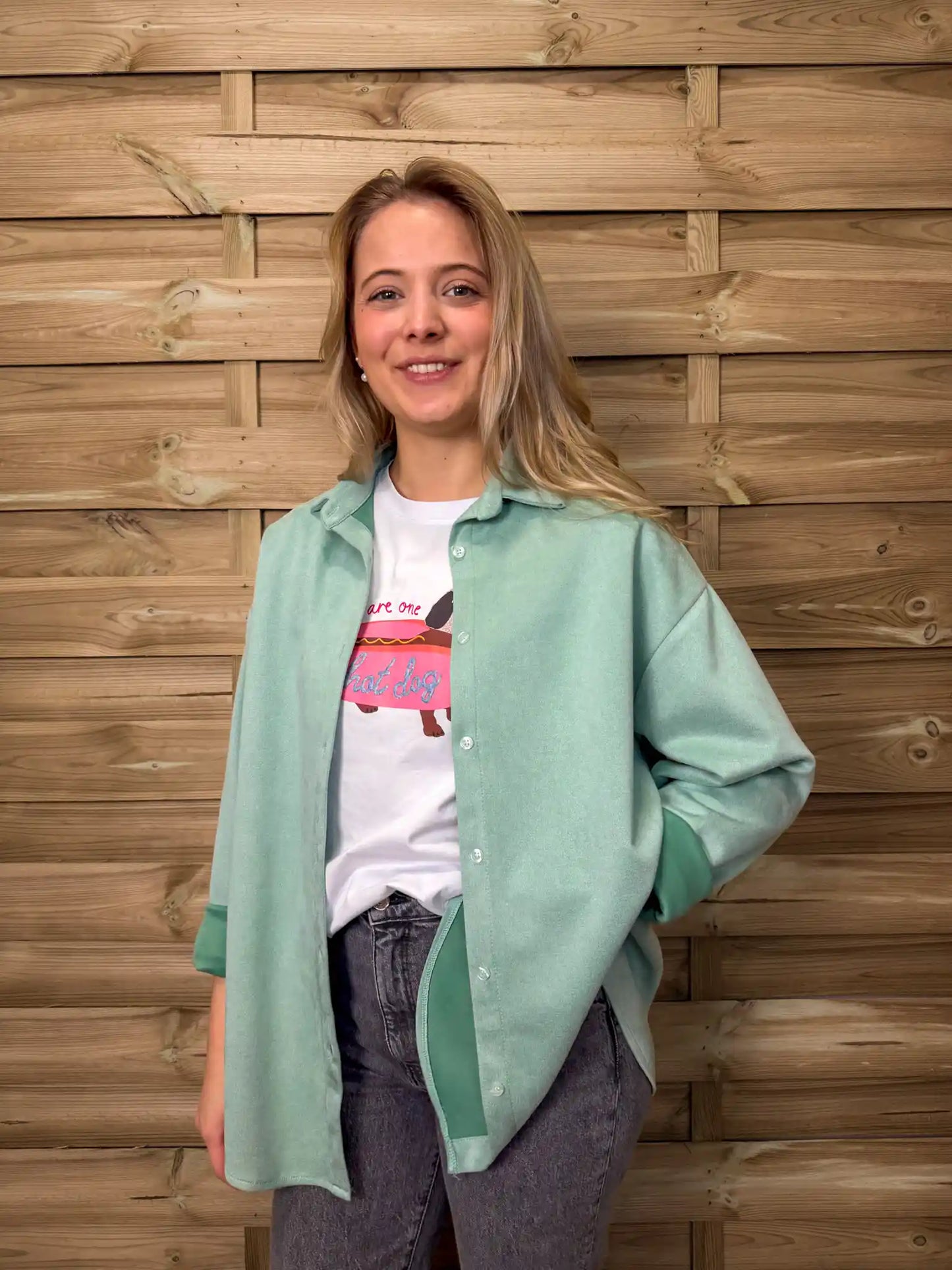 Overshirt "Velvet" Grün
