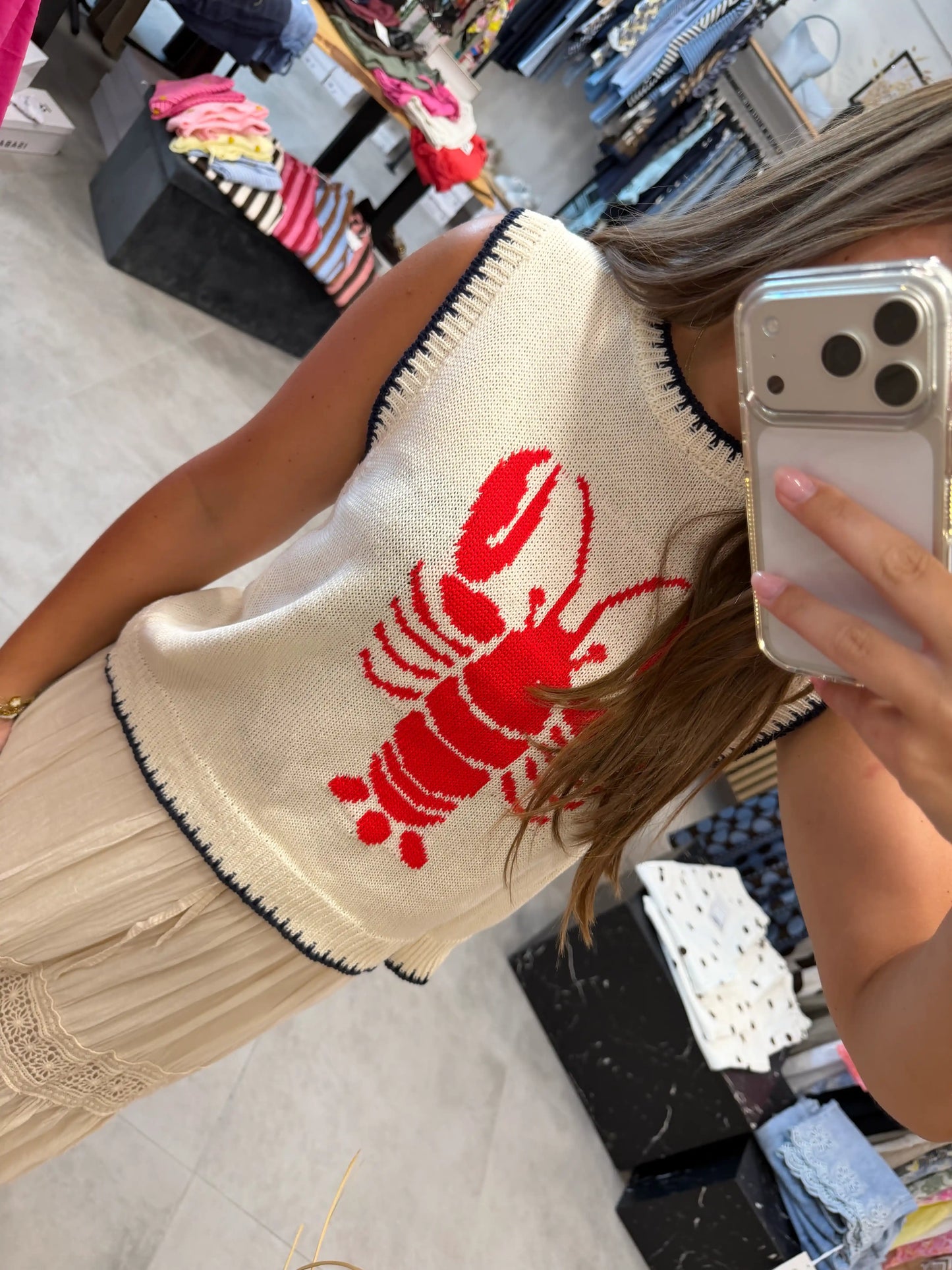 Pullunder "Lobster" Offwhite