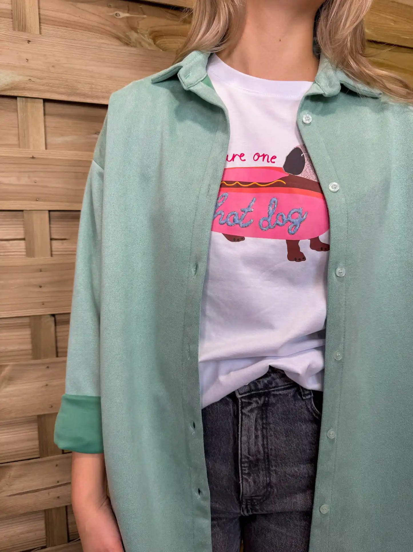 Overshirt "Velvet" Grün