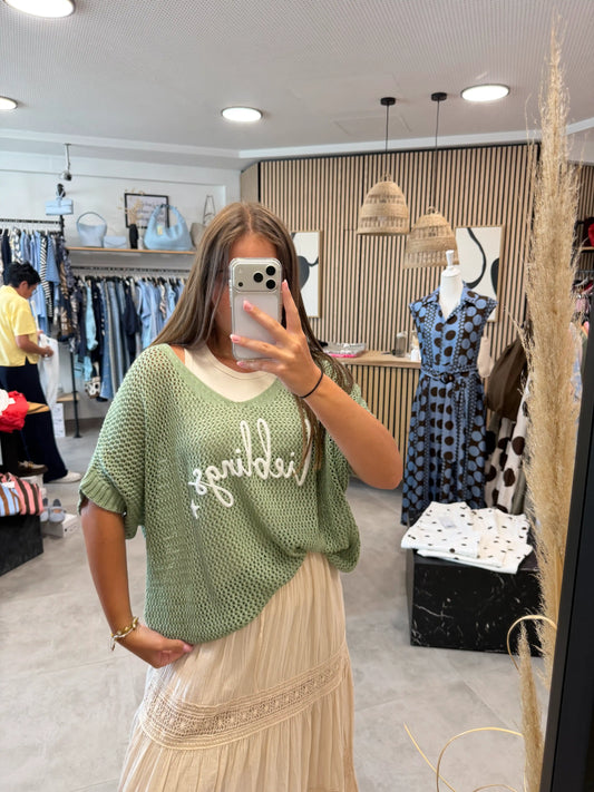 Strickpullover "Lieblings" Salbei