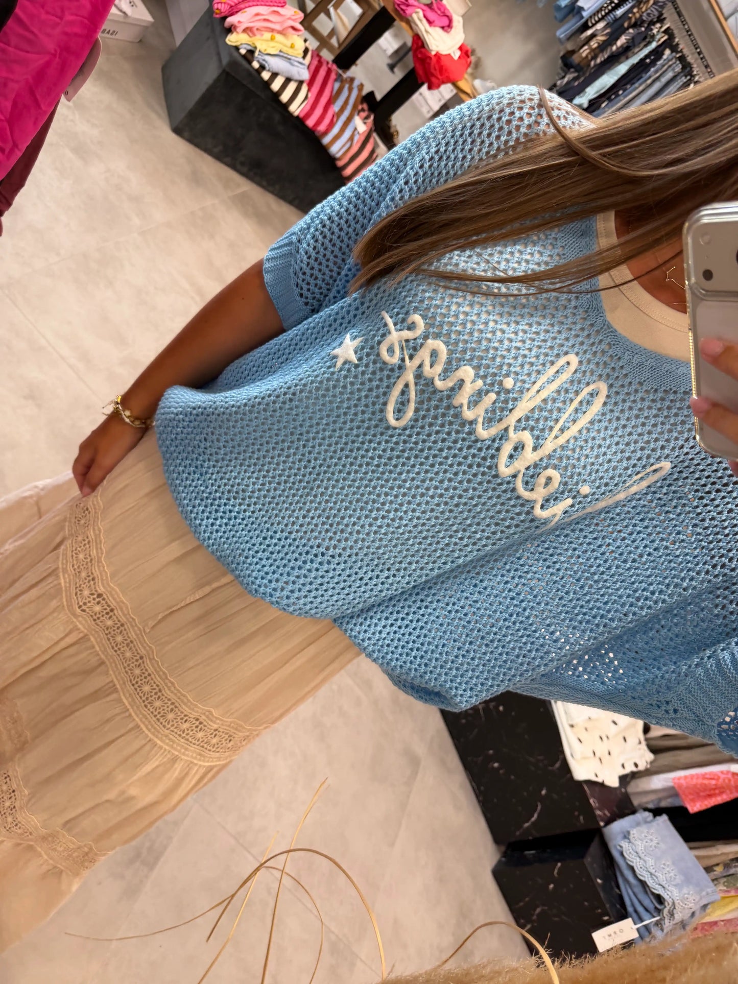 Strickpullover "Lieblings" Türkis