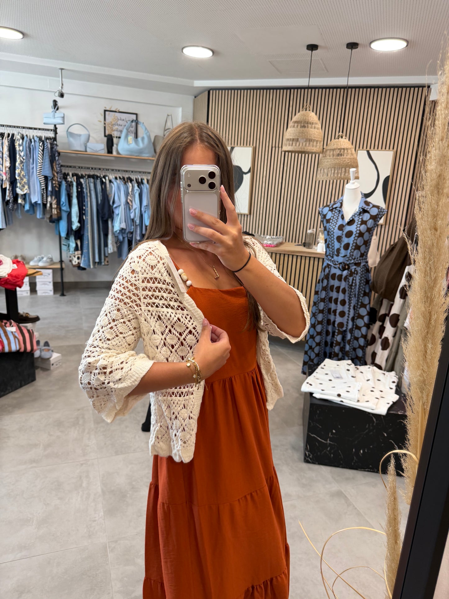 Häkeljacke "Boho" Beige