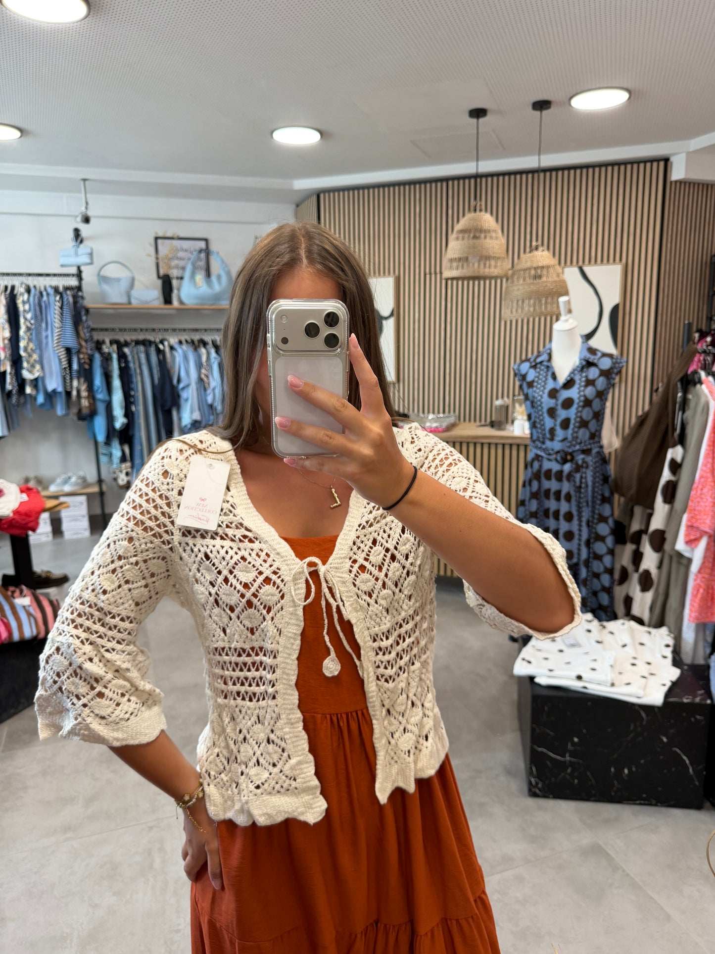 Häkeljacke "Boho" Beige