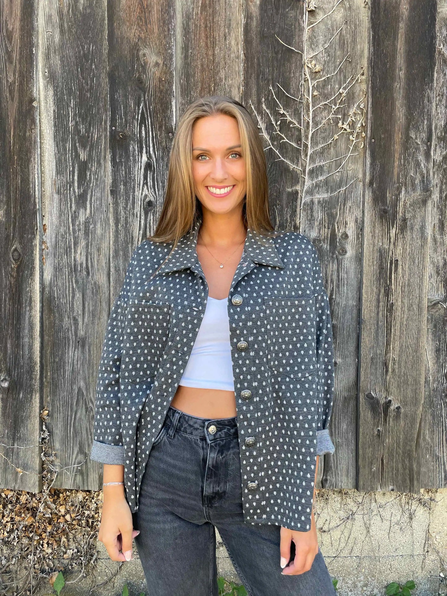 Jacke "Hearts" Grau