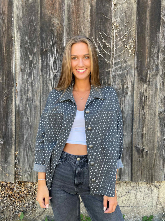 Jacke "Hearts" Grau