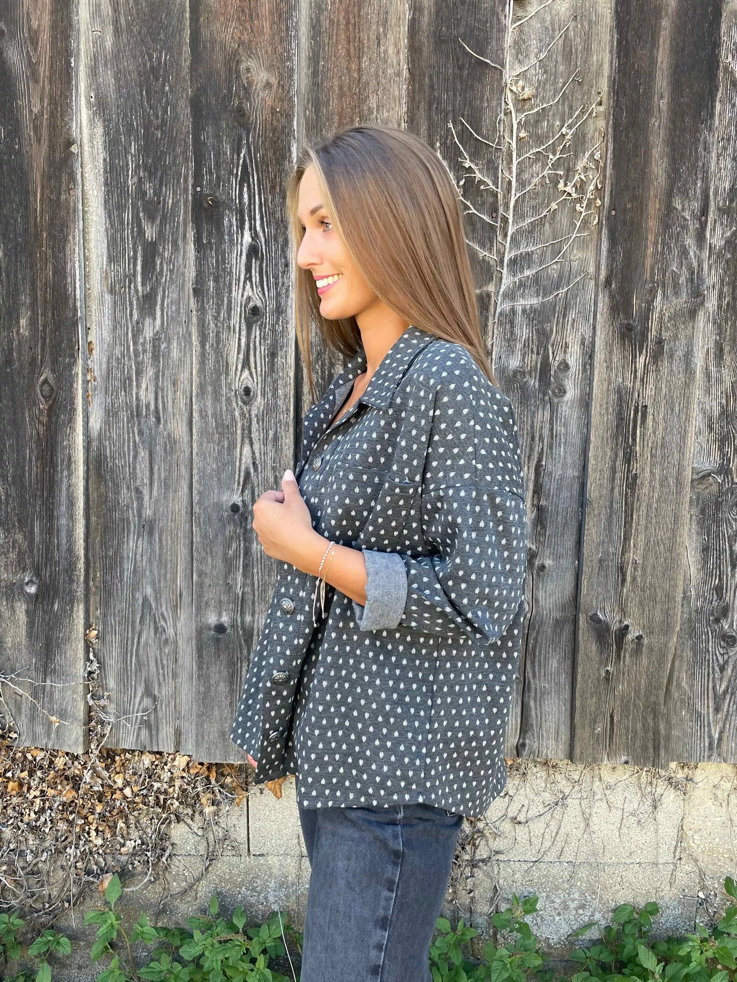 Jacke "Hearts" Grau