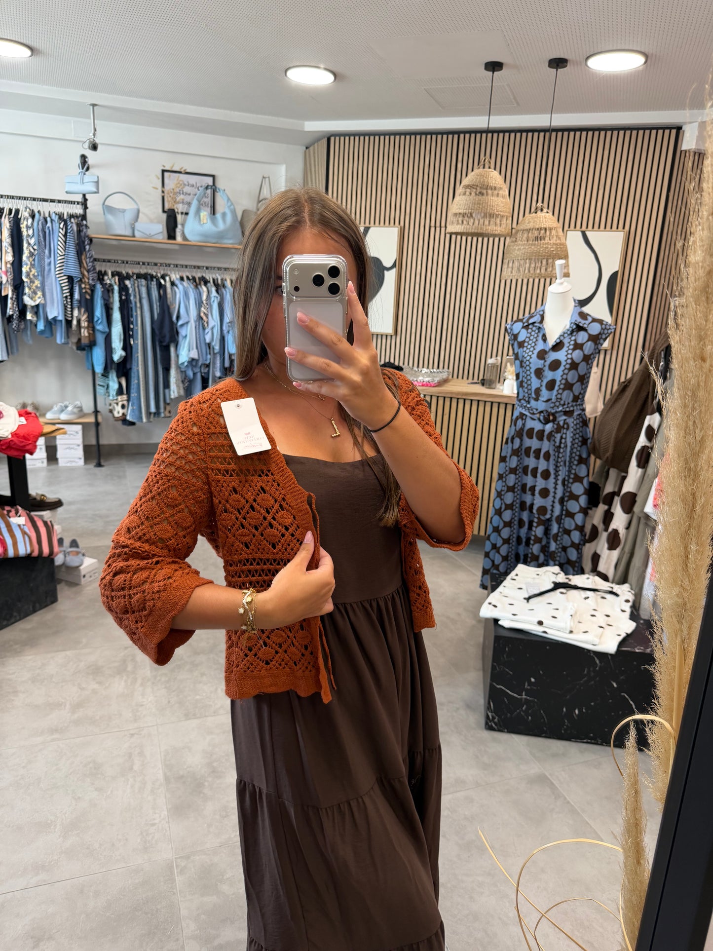 Häkeljacke "Boho" Terracotta