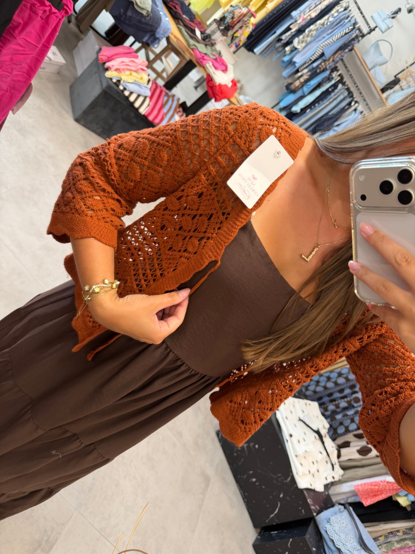 Häkeljacke "Boho" Terracotta