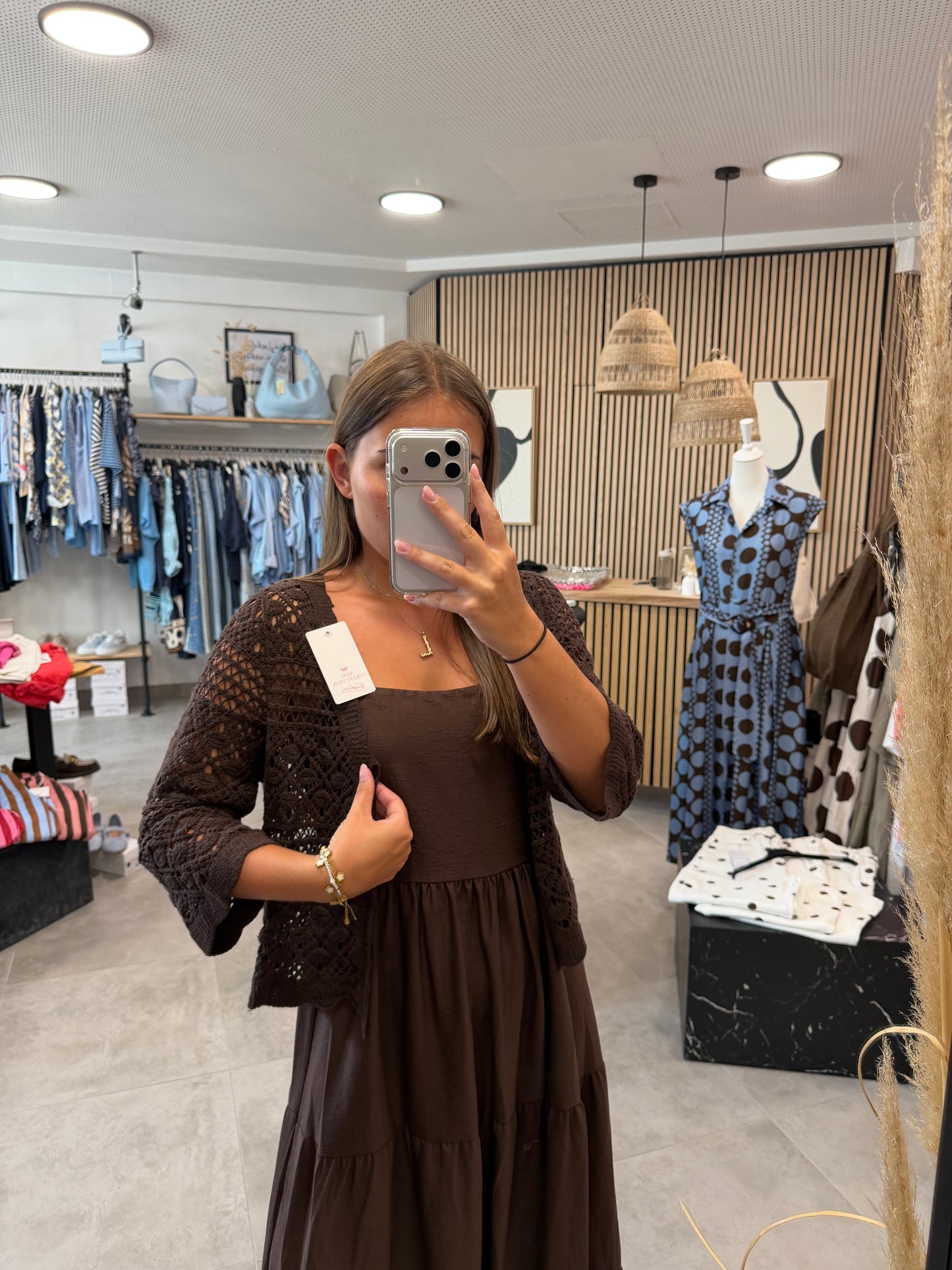 Häkeljacke "Boho" Schoko