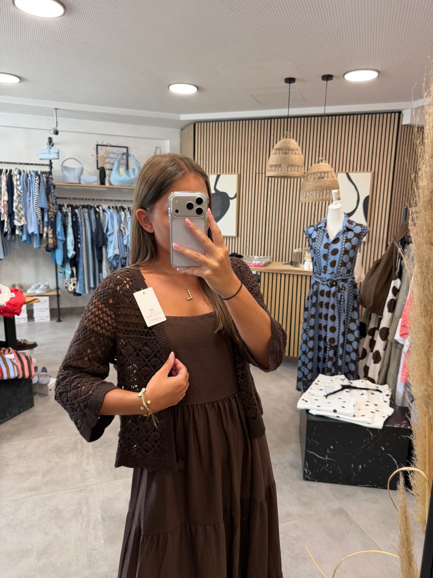 Häkeljacke "Boho" Schoko