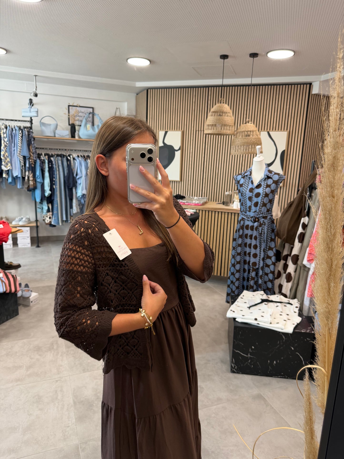 Häkeljacke "Boho" Schoko