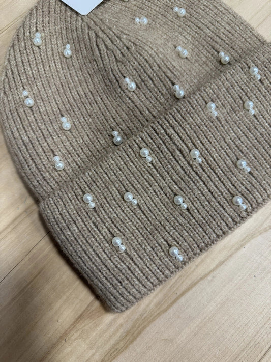 Beanie "Pearly Glow" Braun