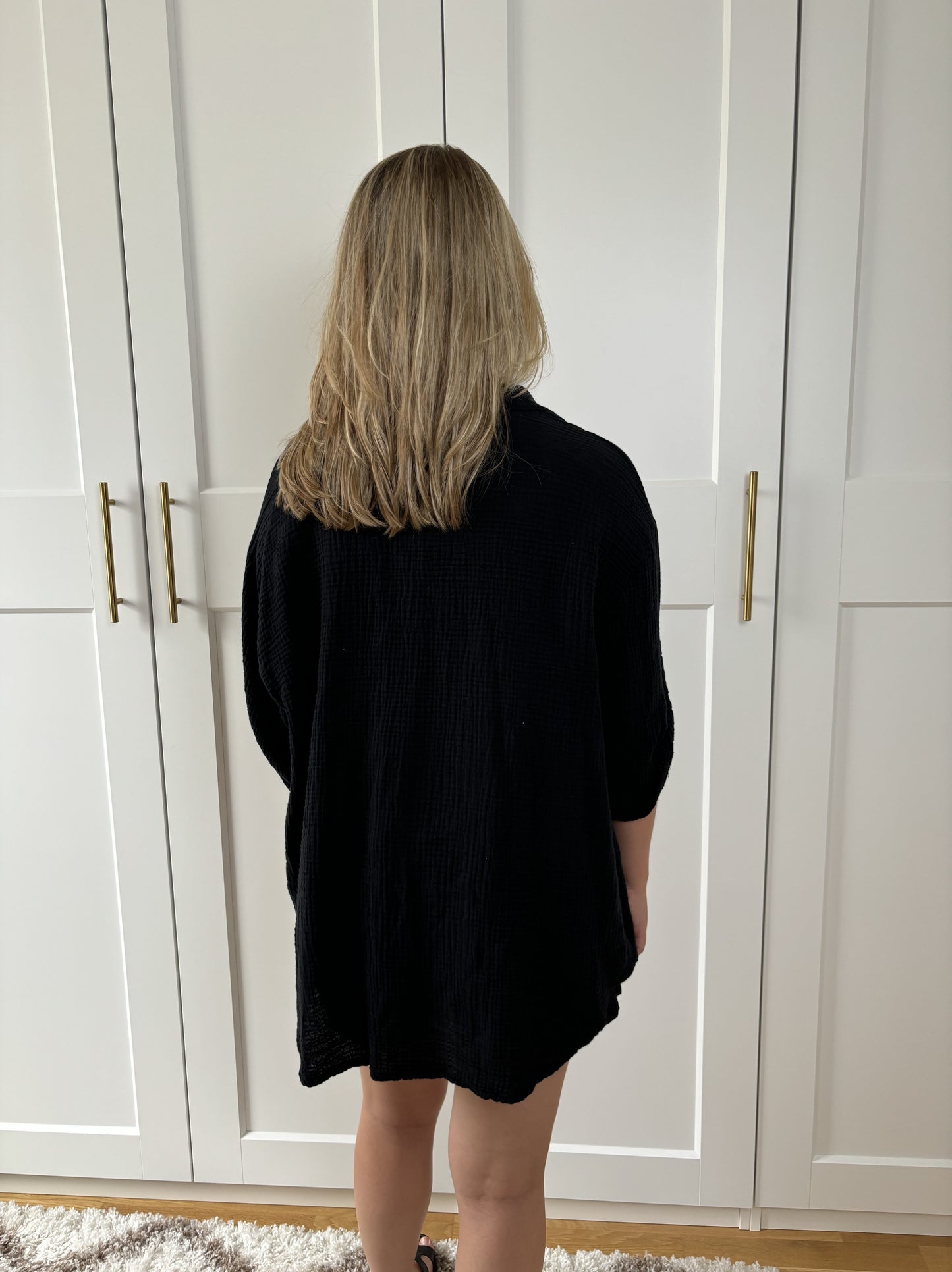 Musselinbluse Schwarz