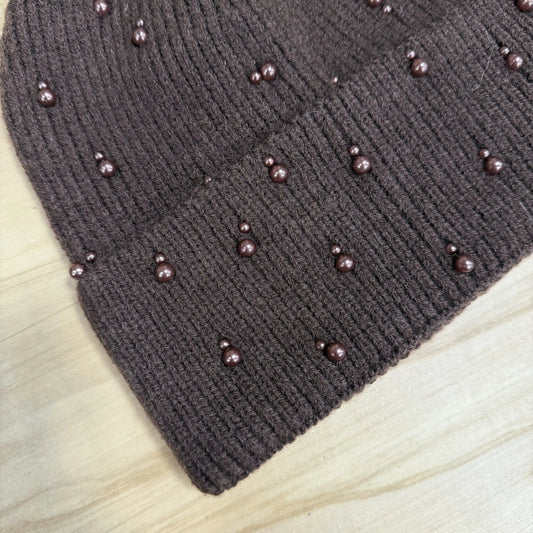 Beanie "Pearly Glow" Dunkelbraun