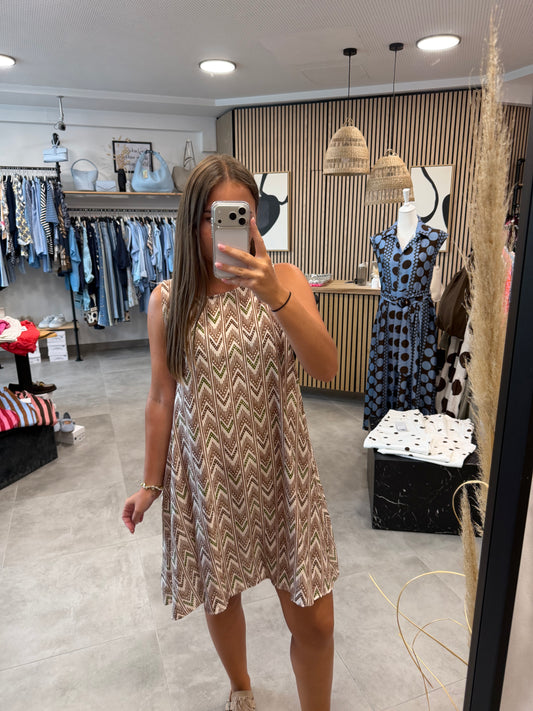 Kleid "A-Print" Grün