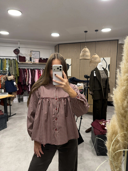 Bluse "Countryline" Rot
