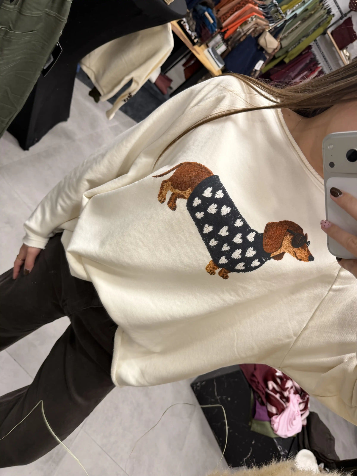 Baumwollpullover "Dackel Mood" II