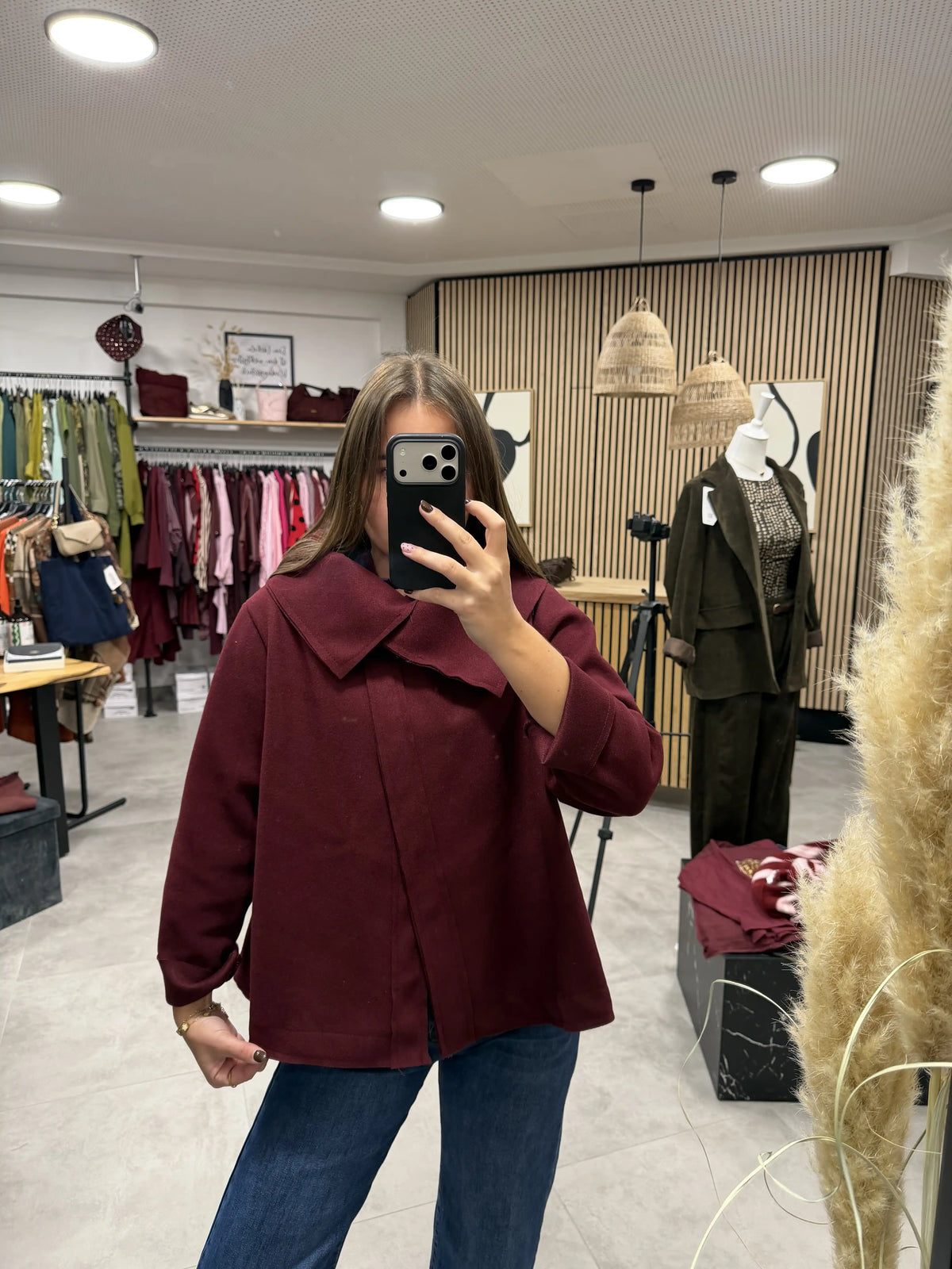 Kurzmantel "Marla" Weinrot