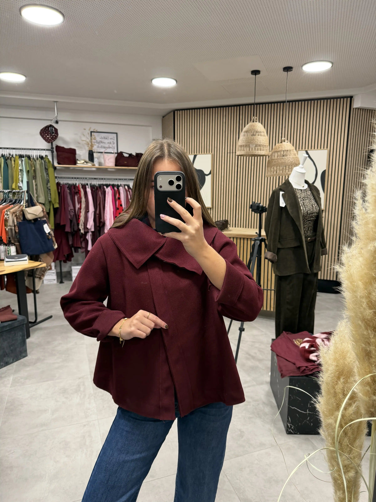 Kurzmantel "Marla" Weinrot