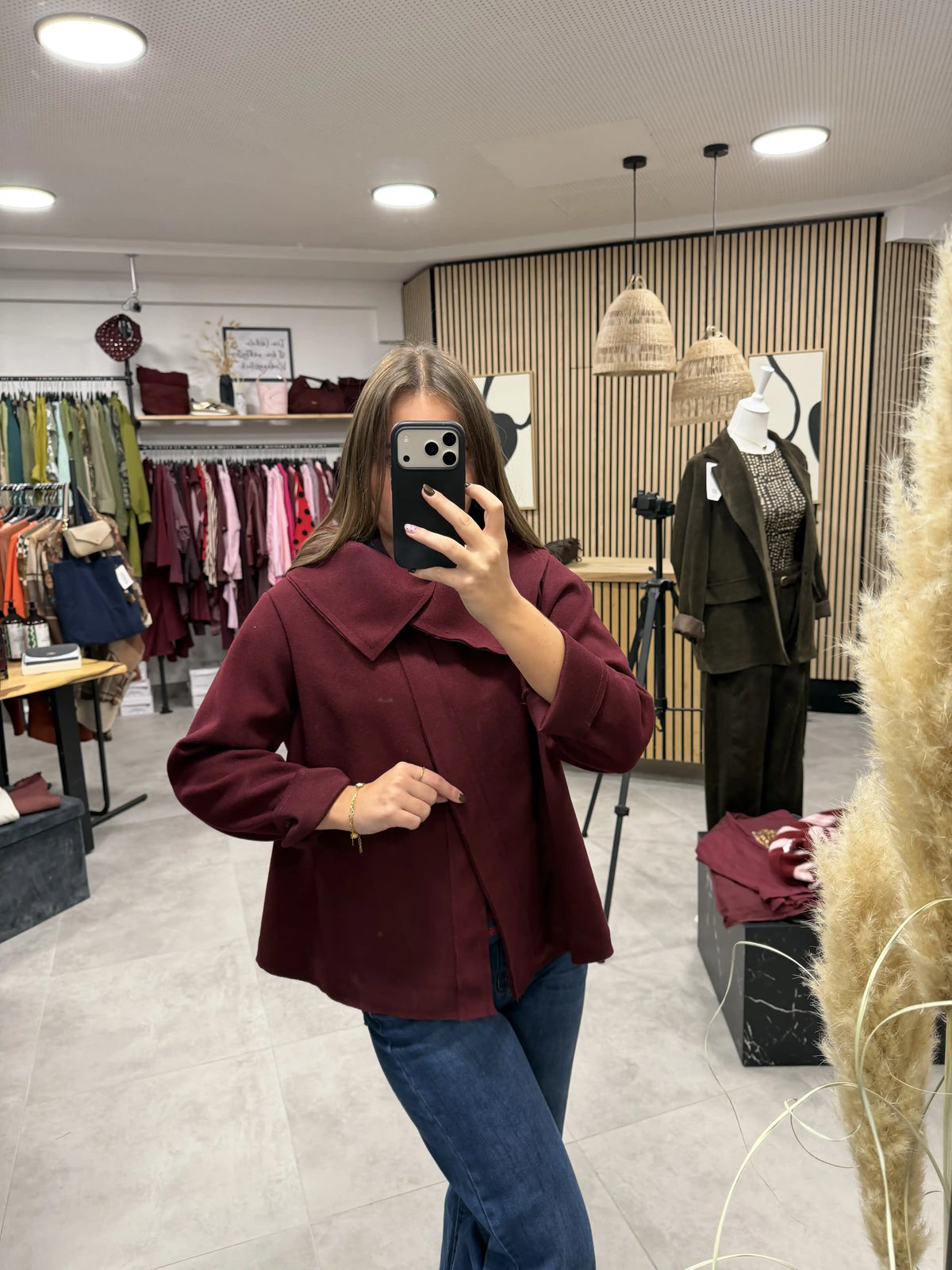Kurzmantel "Marla" Weinrot
