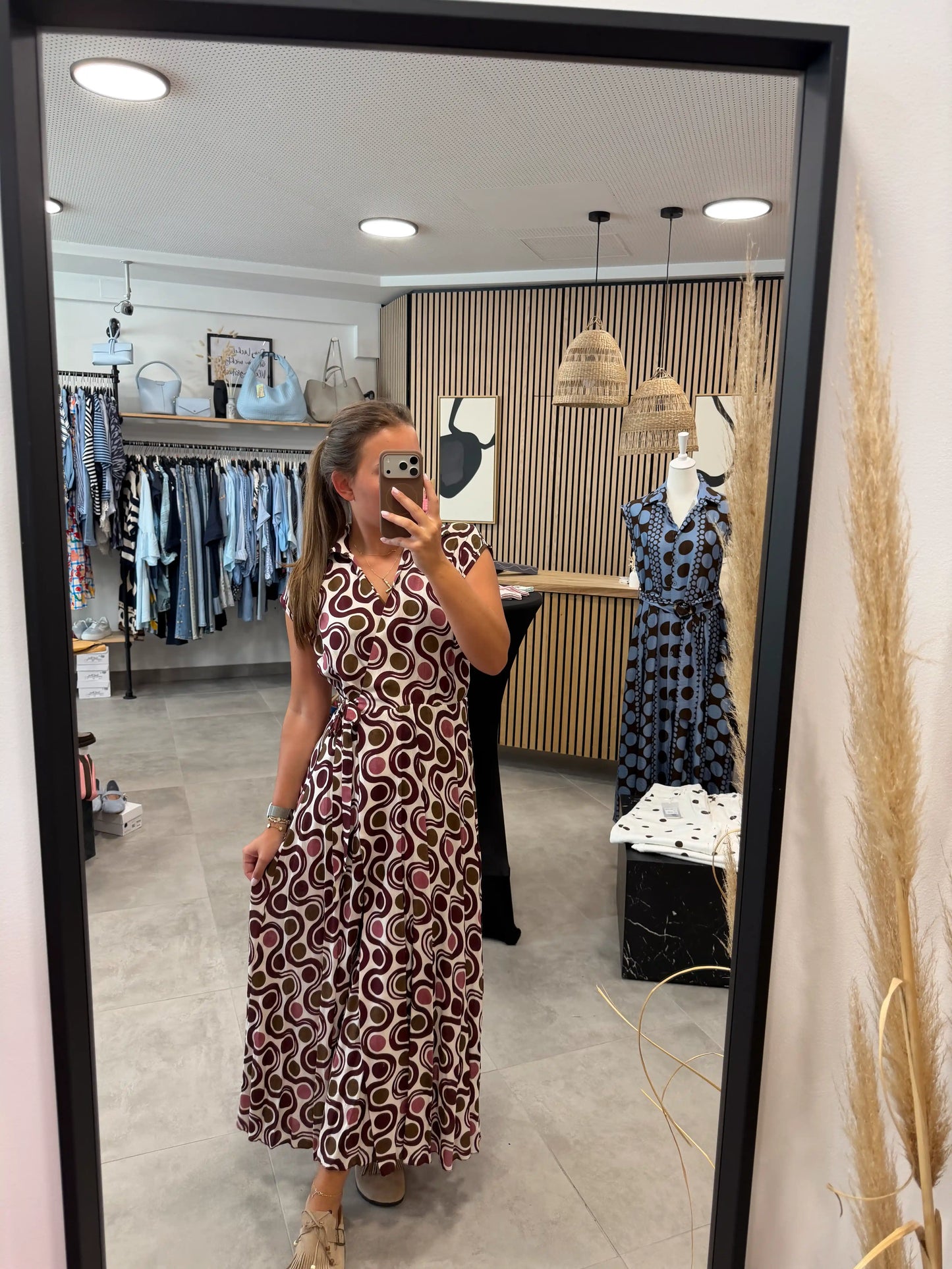 Kleid "Retropoints" Rot