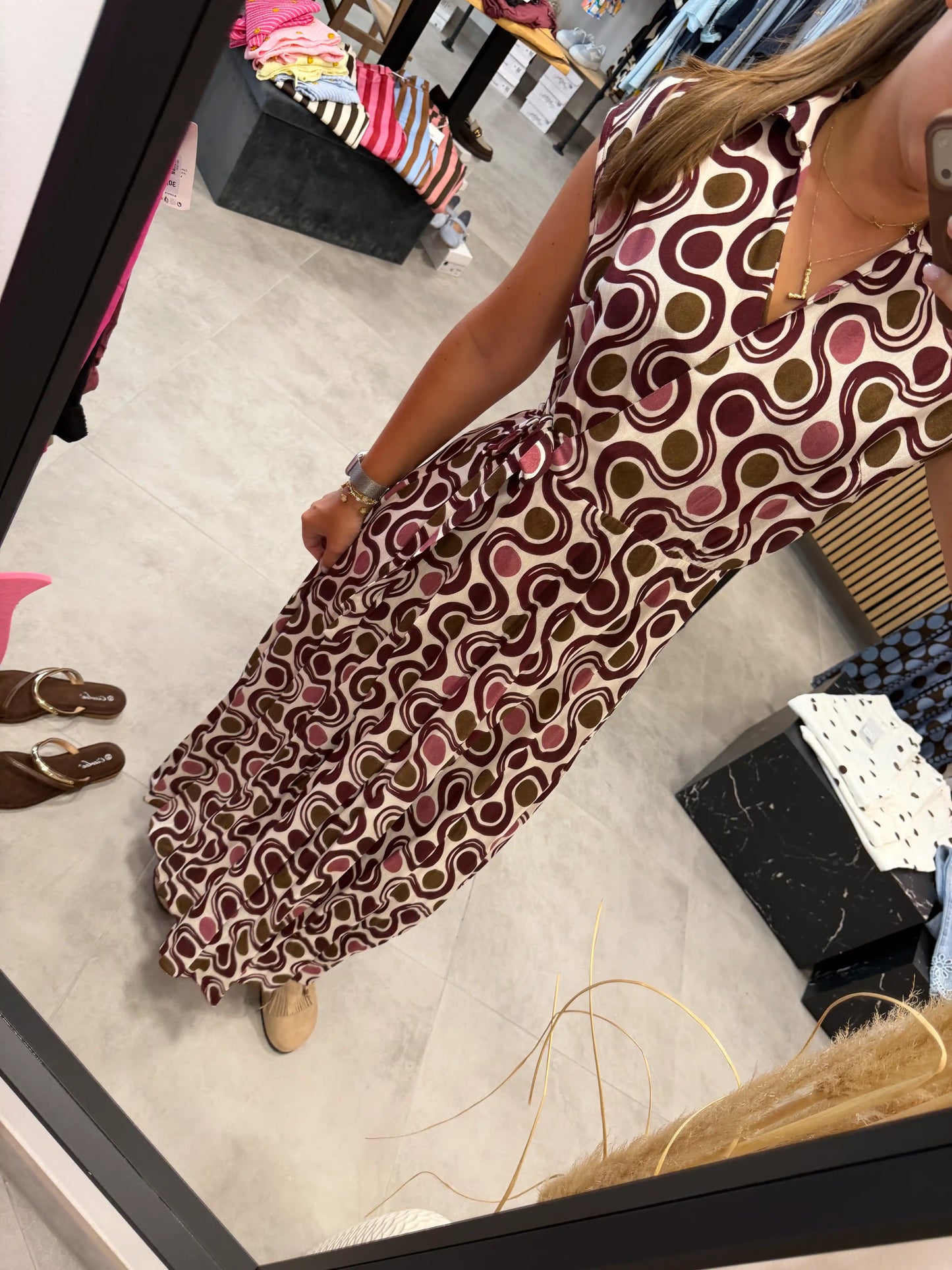Kleid "Retropoints" Rot