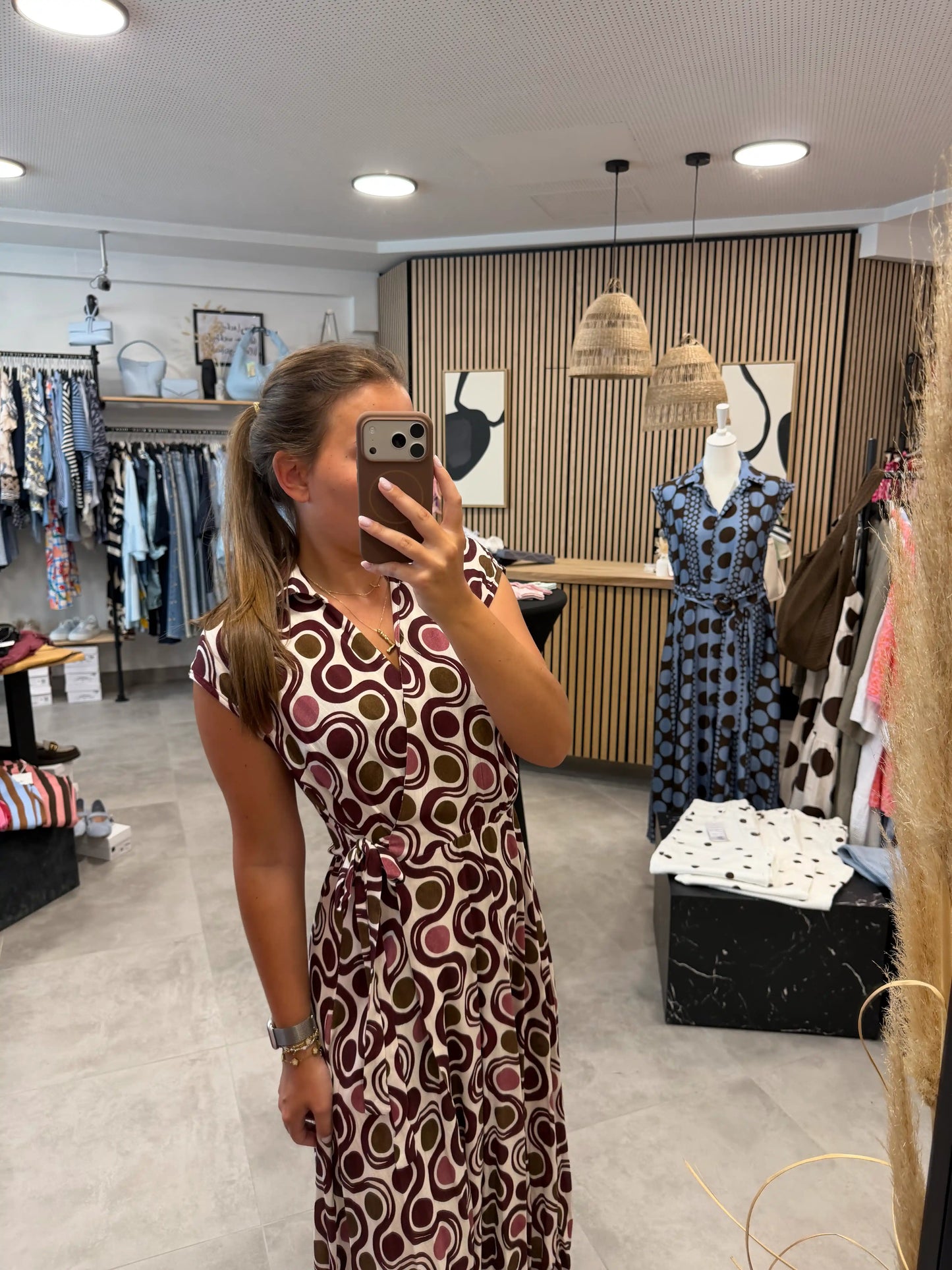 Kleid "Retropoints" Rot