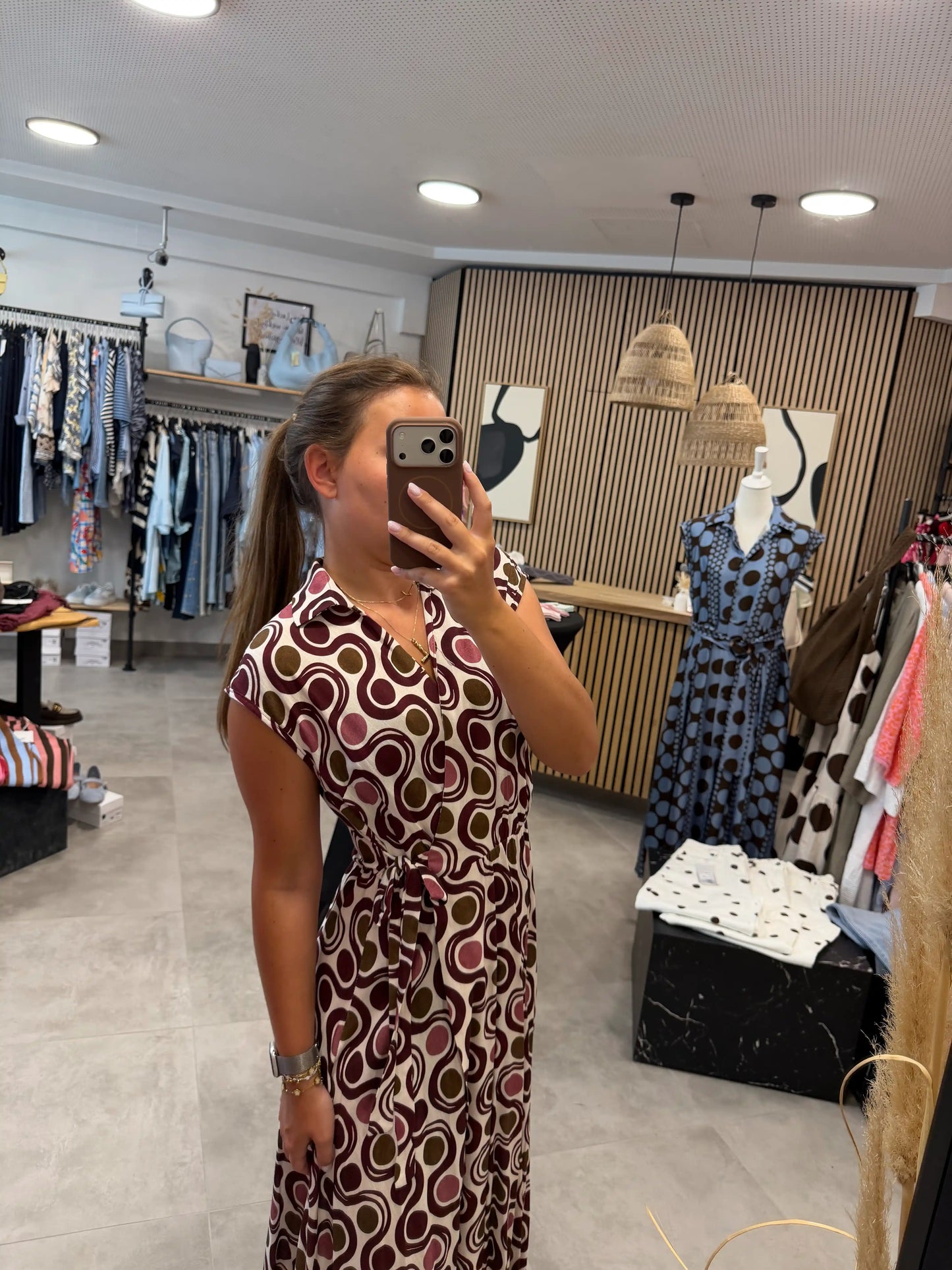Kleid "Retropoints" Rot