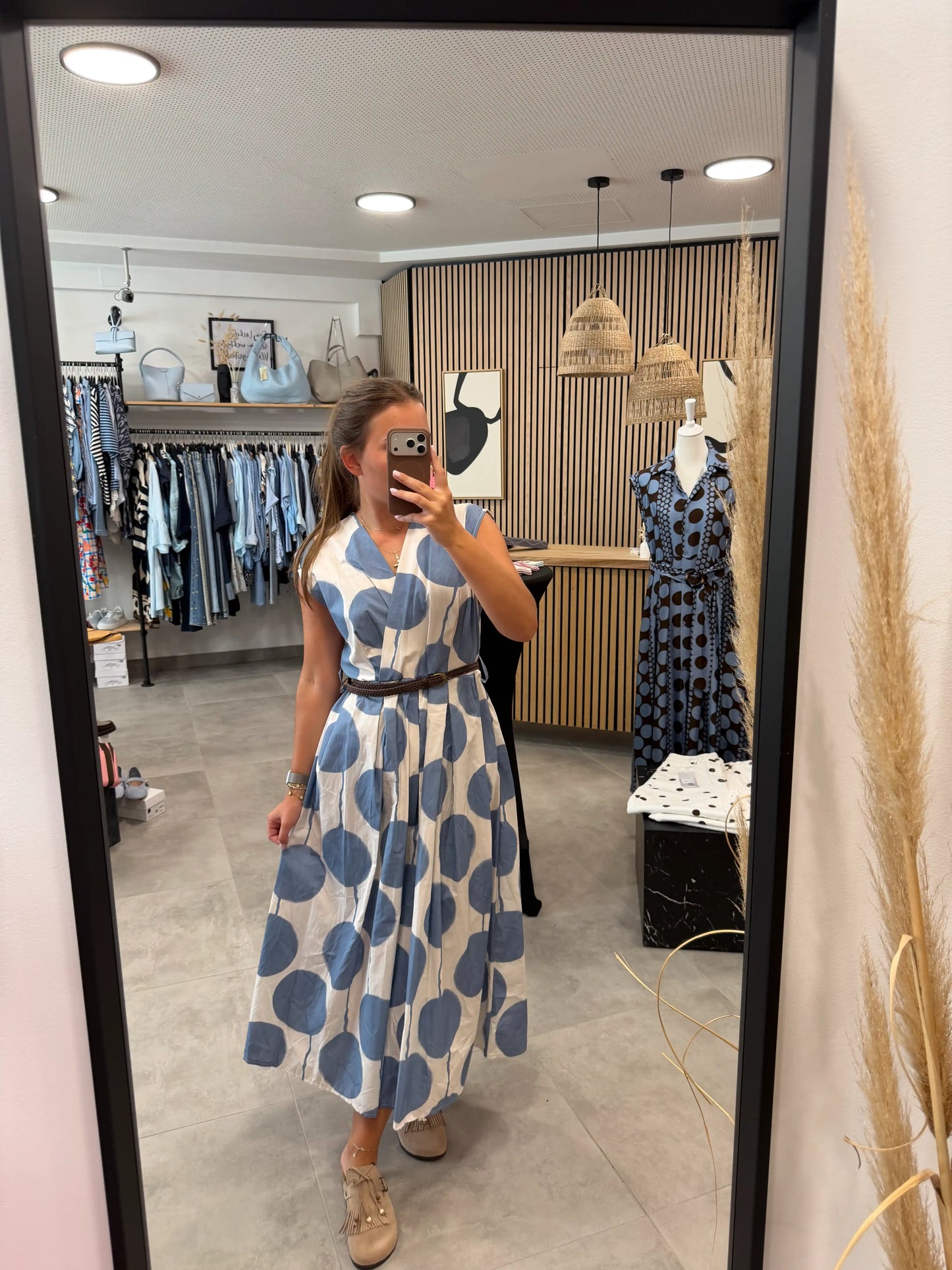 Wickelkleid "Punkti" Blau