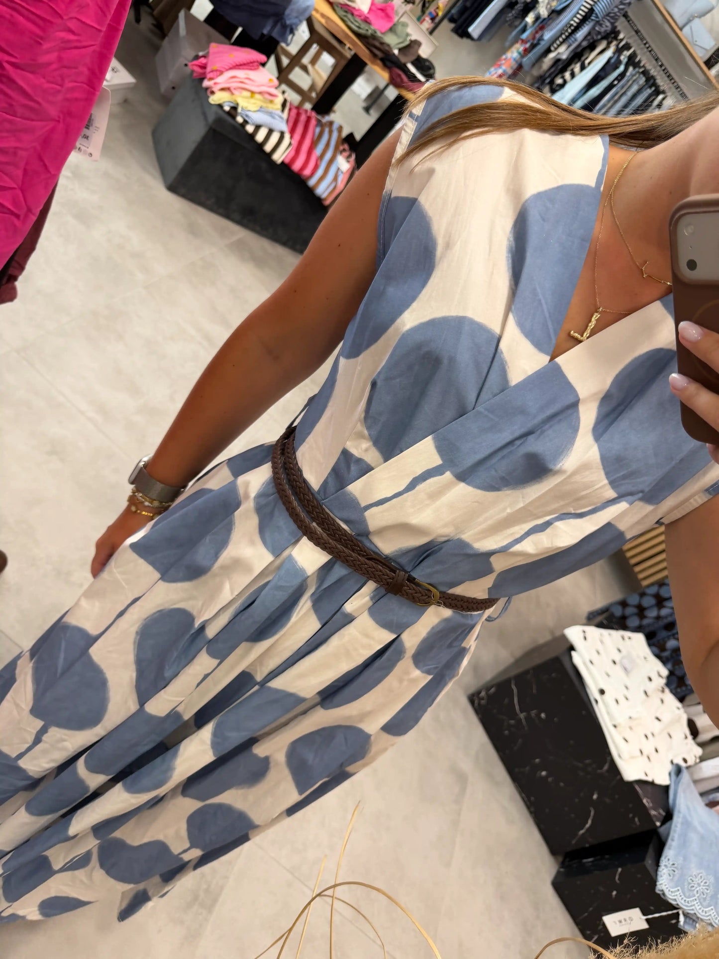 Wickelkleid "Punkti" Blau