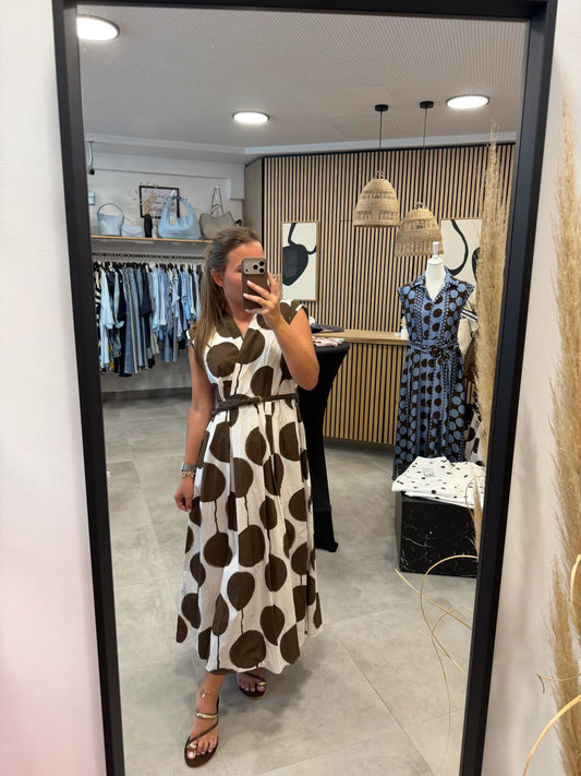 Wickelkleid "Punkti" Braun